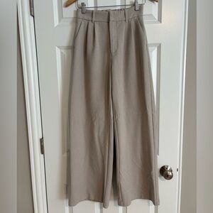 Abercrombie & Fitch Women's Wide Leg Sloane Pants in Beige